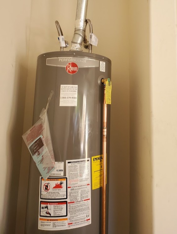 Installed water heater example 7